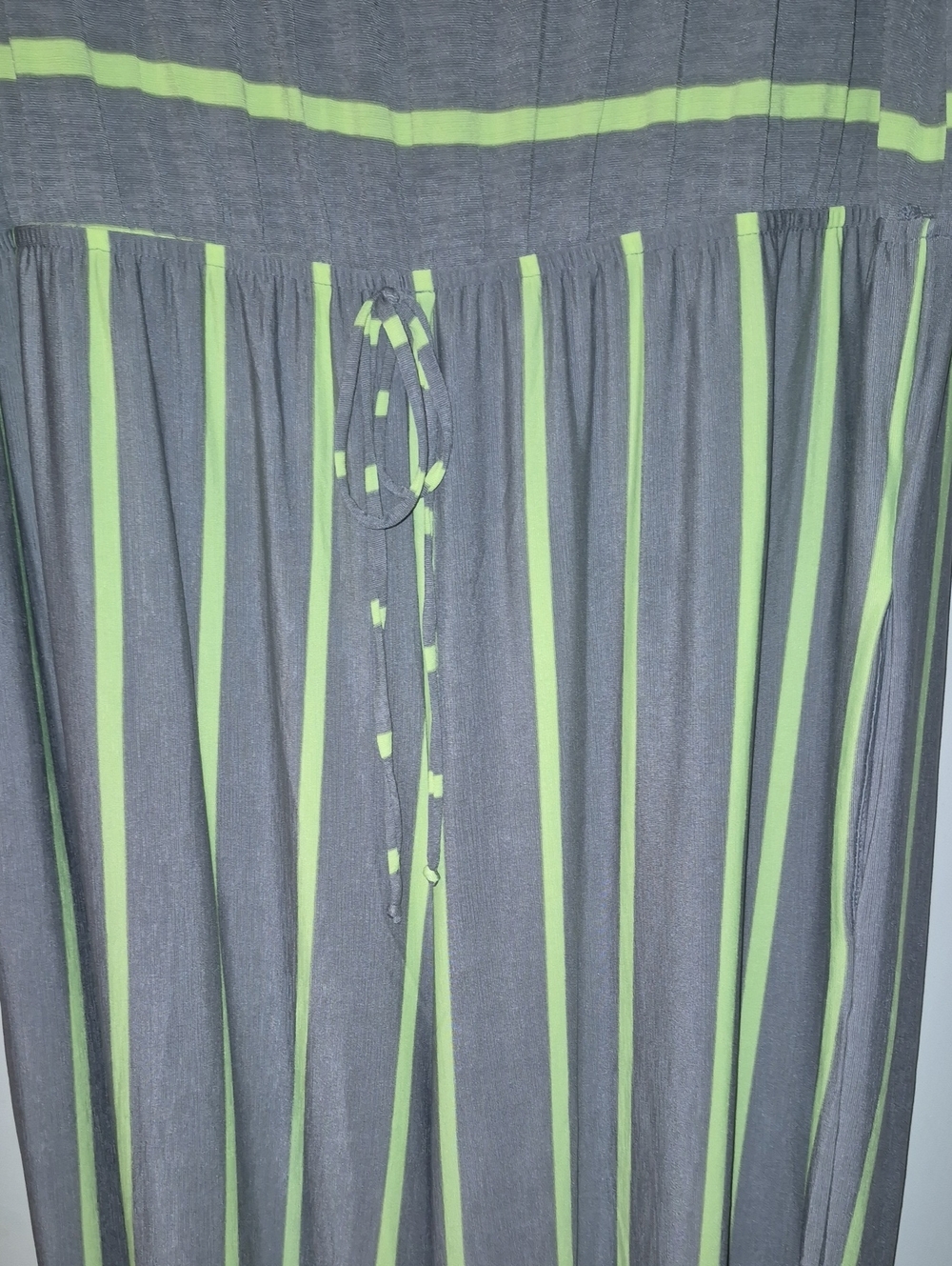 Sew In Love Grey with Lime Green Stripes Jumper 3x